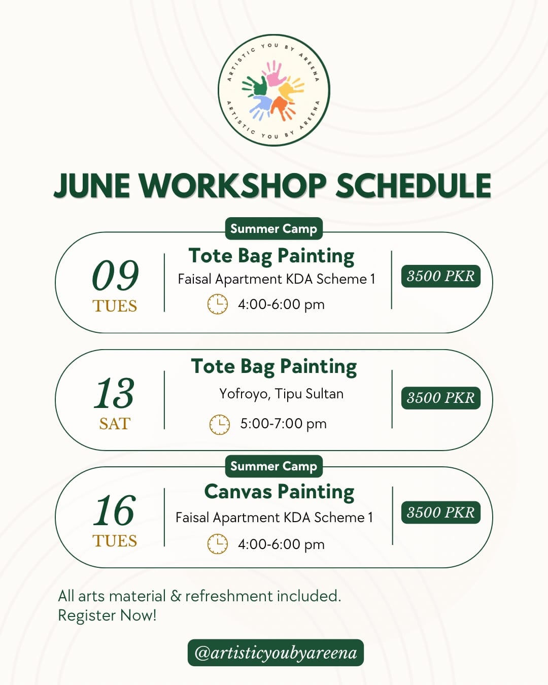 Tote Bag Painting Workshop (Summer Camp)