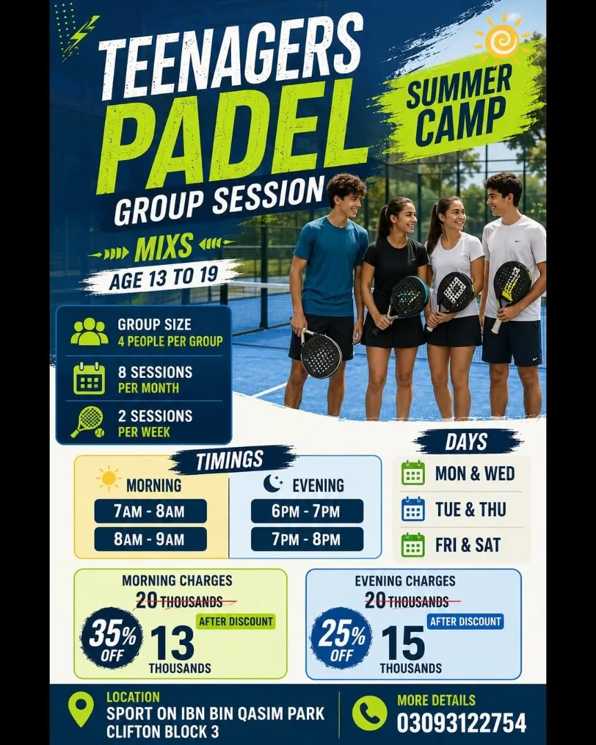 Teenagers Padel Summer Camp
