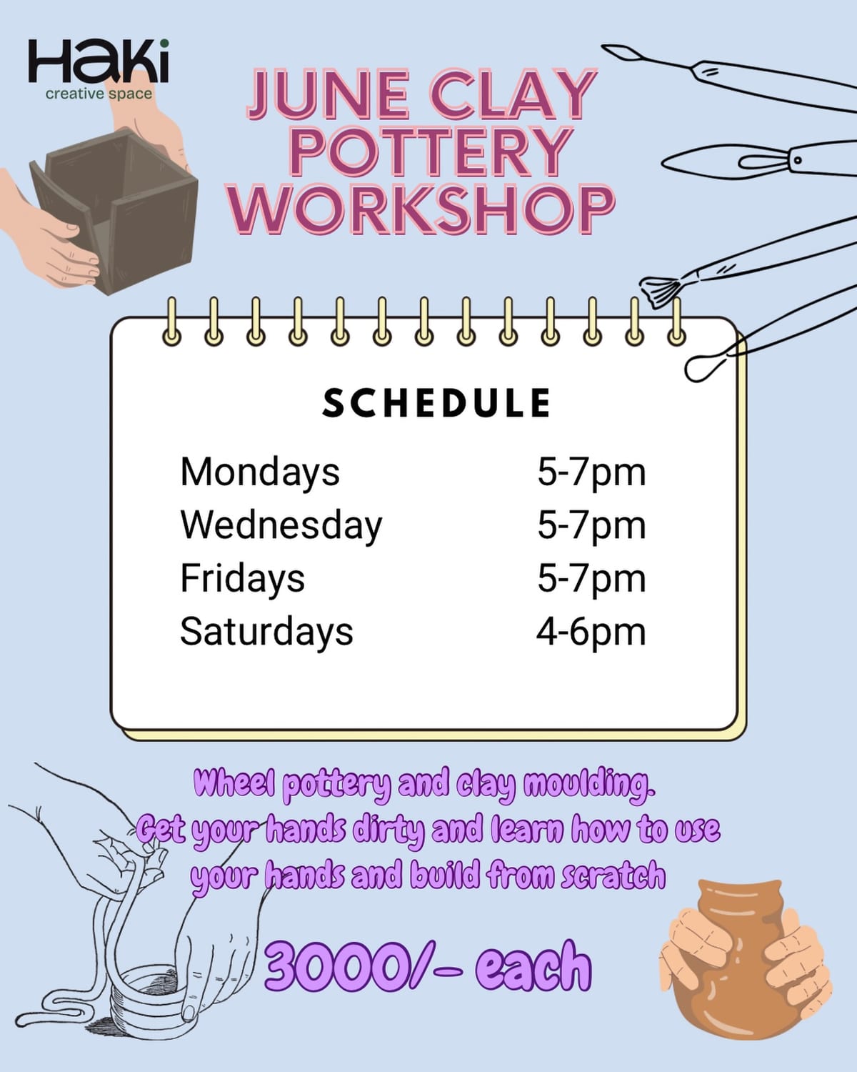 June Clay Pottery Workshop