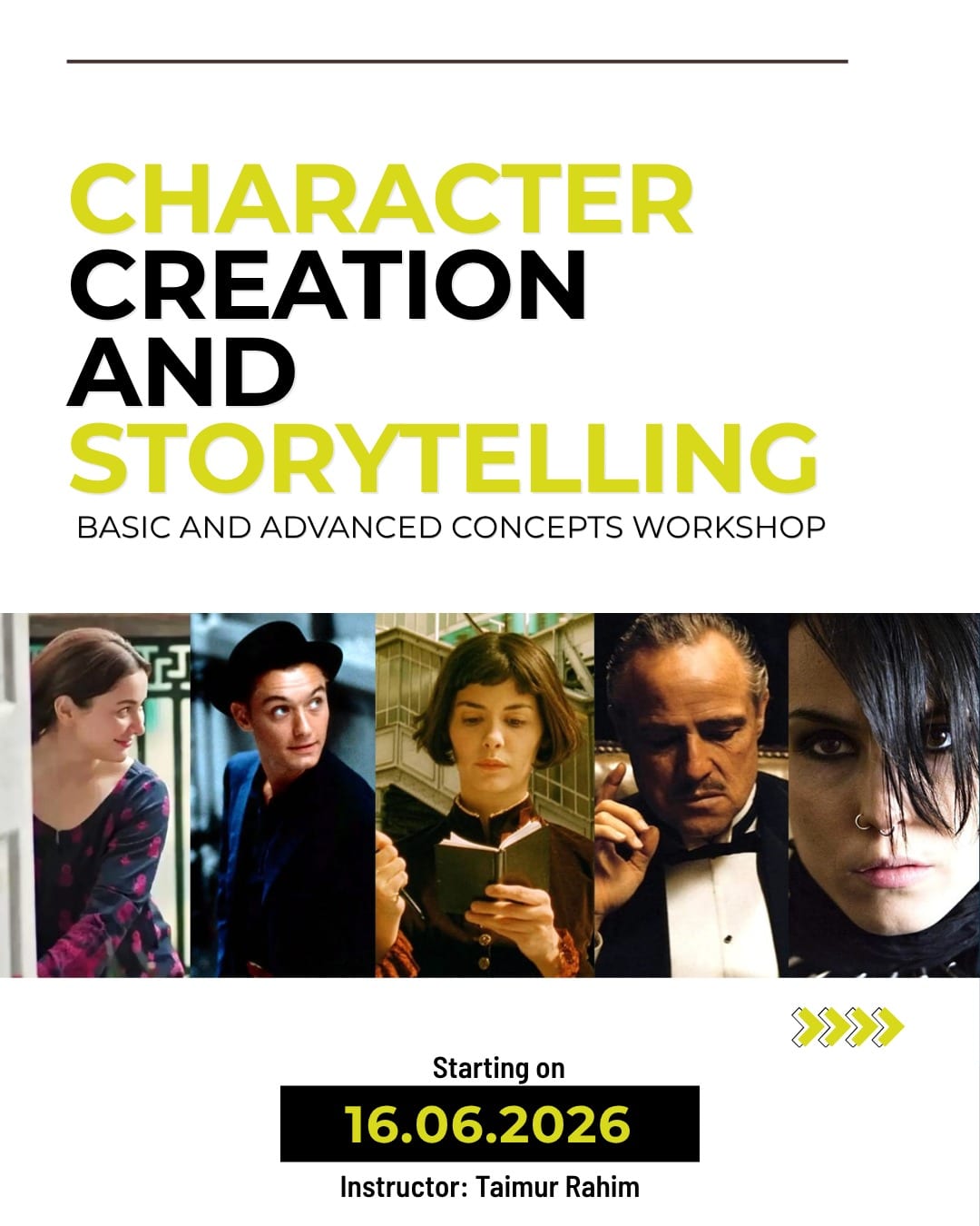Character Creation and Storytelling Workshop