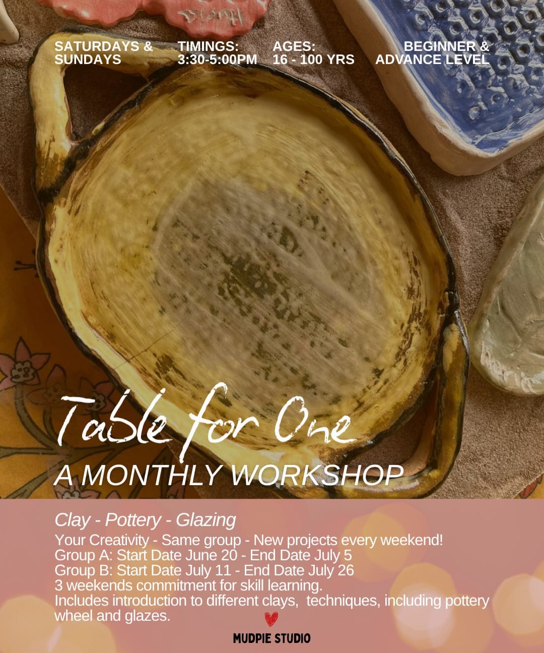 Table for One – A Monthly Workshop