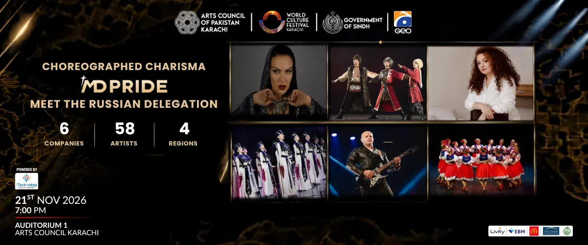 Music & Dance Performance by MD PRIDE – World Culture Festival Karachi 2026 at Auditorium 1, Arts Council Karachi