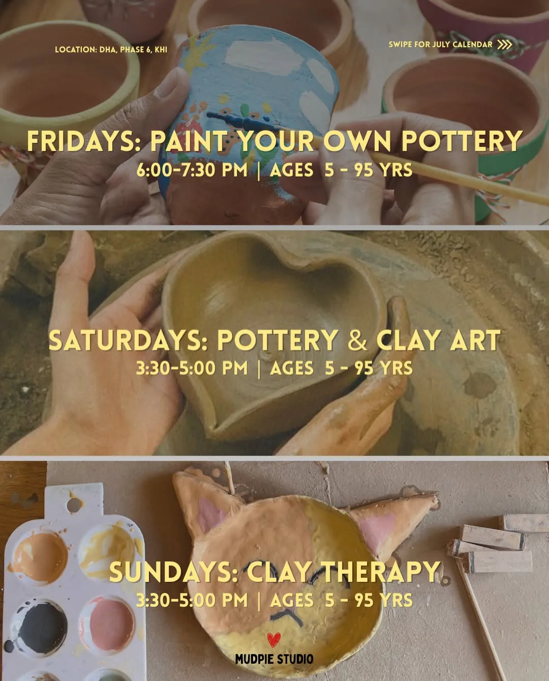 Mudpie Studio July Sessions at Mudpie Studio