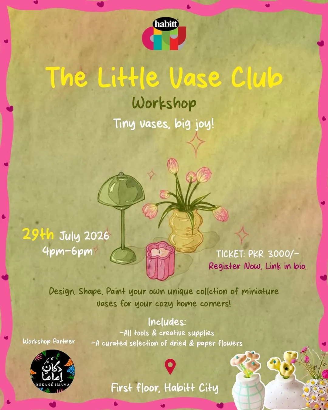 The Little Vase Club Workshop at Habitt City