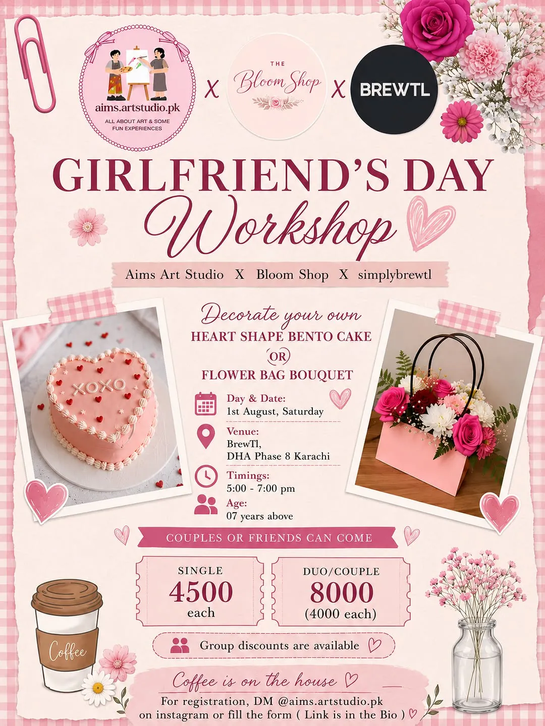 Girlfriend's Day Workshop at Brewtl Coffee