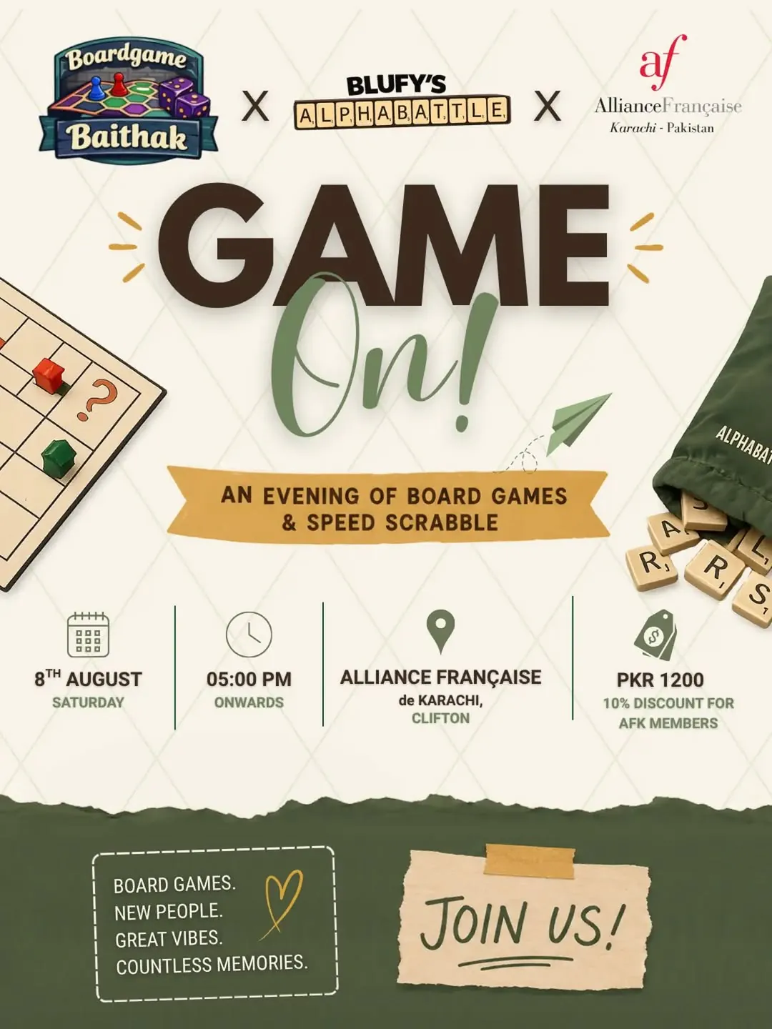 Game On! Board Game & Scrabble Night at Alliance Française de Karachi