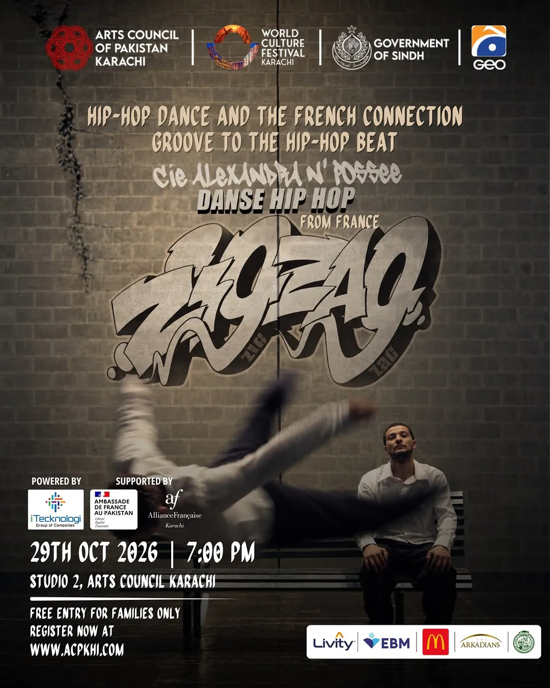 Zigzag — Hip-Hop Dance by Cie Alexandra N'Posse at Studio 2, Arts Council Karachi
