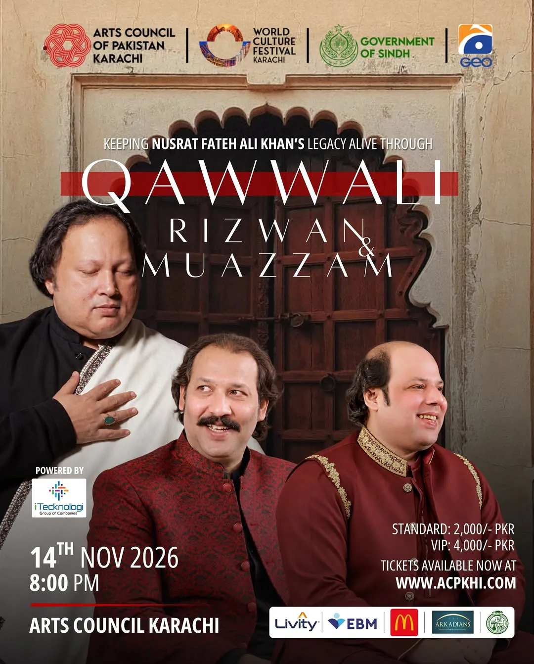 Qawwali Night: Rizwan & Muazzam Ali Khan at Arts Council of Pakistan, Karachi