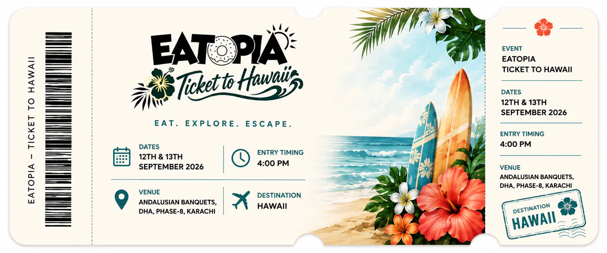 EATOPIA – Ticket to Hawaii at Andalusian