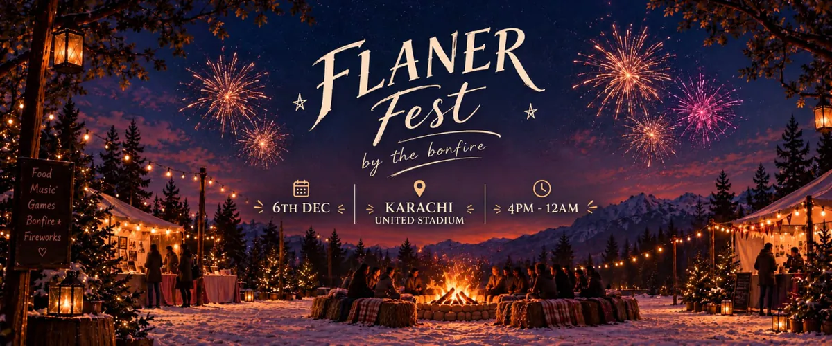 Flaner Fest by the Bonfire at Karachi United