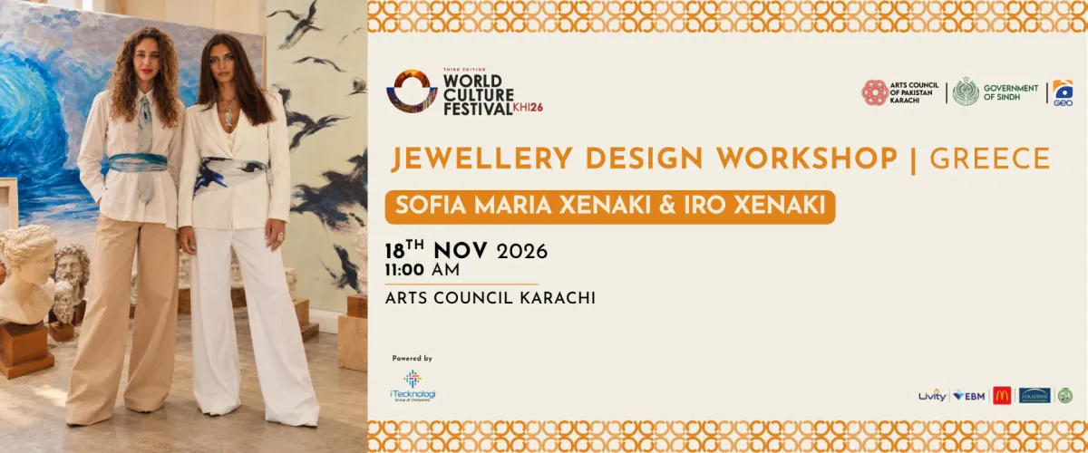 Jewellery Design Workshop – World Culture Festival Karachi 2026 at Arts Council of Pakistan, Karachi