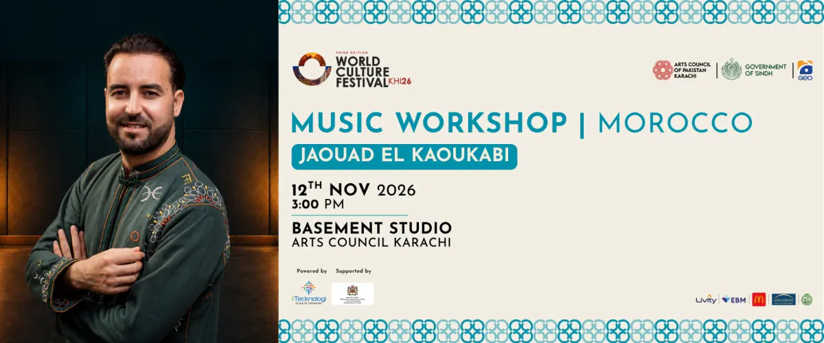 The Art of Rwais – Amazigh Musical Heritage of Southern Morocco: Workshop by Jaouad Elkaoukabi at Arts Council of Pakistan, Karachi