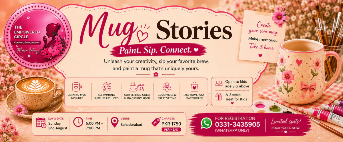Mug Stories: Paint, Sip & Connect at Coffee Cafe in Bahadurabad