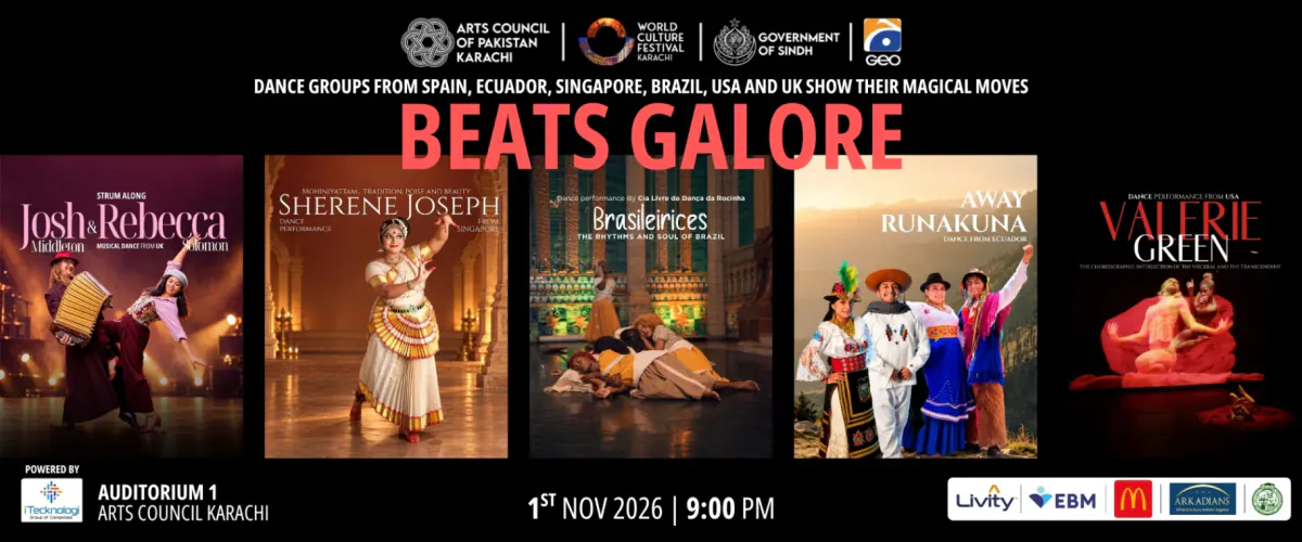 Beats Galore – Dance Night feat. Josh Middleton & Rebecca Solomon at Auditorium 1, Arts Council Karachi