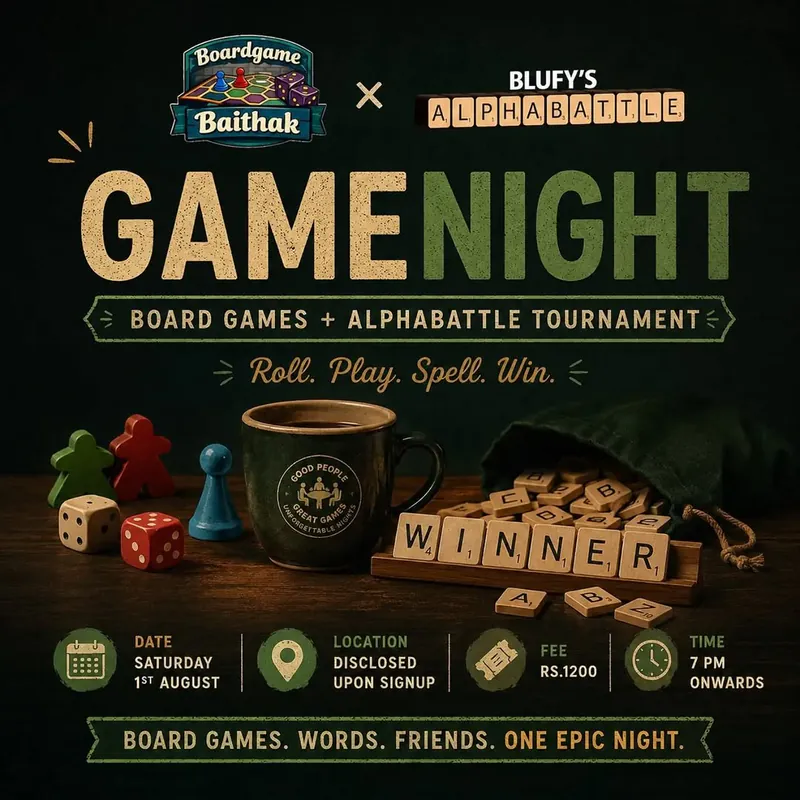 Game Night: Board Games + AlphaBattle Scrabble Tournament