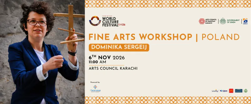 Fine Arts Workshop by Dominika Sergeij – World Culture Festival Karachi 2026