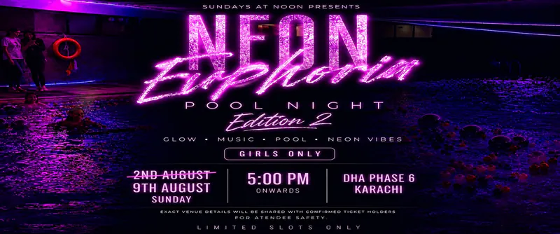 Neon Girls Pool Party
